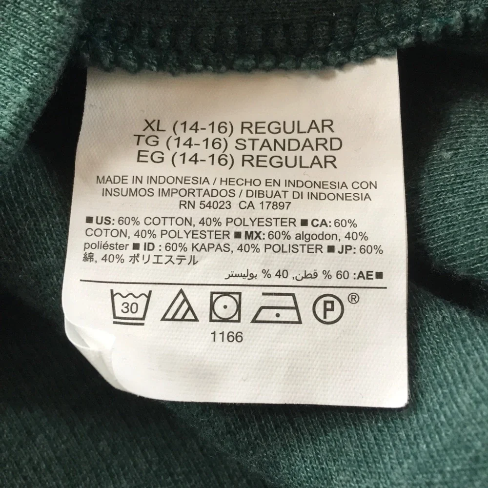 Old Navy Sweater Kid’s Size XL Long Sleeve V-Neck French-Ribbed Green